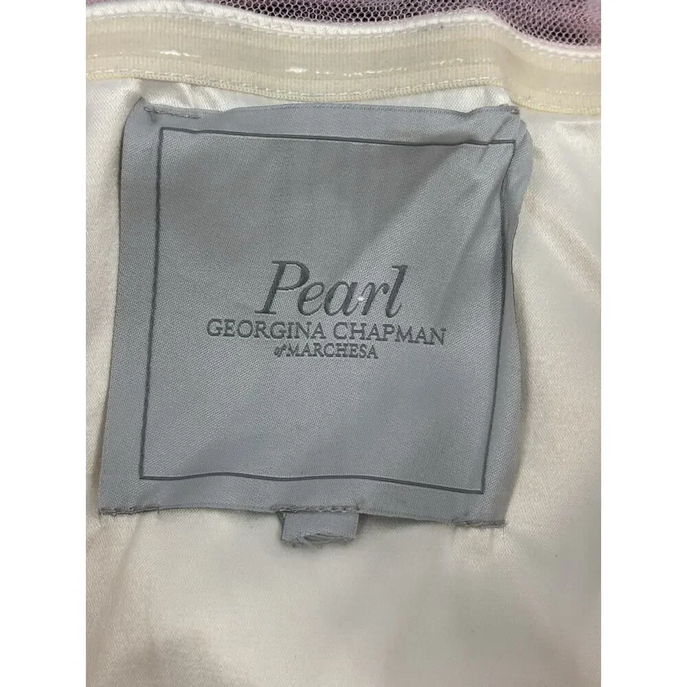 Pearl Georgina Chapman Dress Size 6 Strapless Pink Ruched Cocktail Formal Y2K - Picture 10 of 10